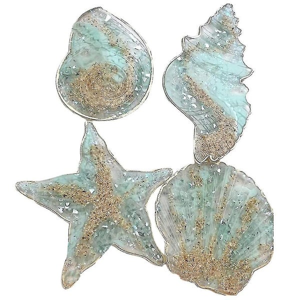 Coaster Resin Molds Silicone Conch Coaster Mold Epoxy Resin Casting Molds, 4-pie Carousel 2