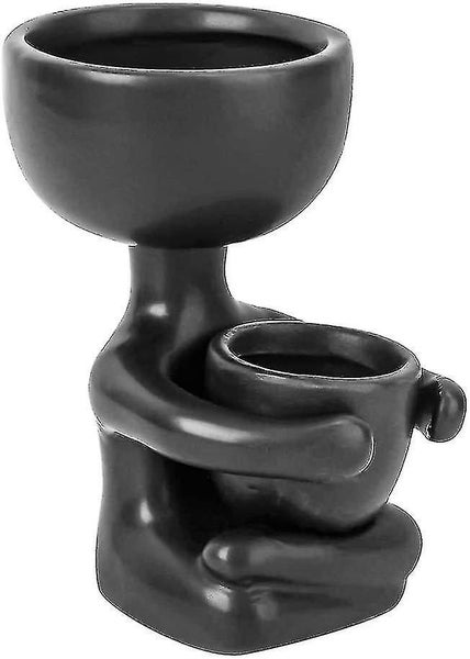 Ceramic Succulent Flower Pot Cute Decorative Flower Pot Creative Humanoid/head S Carousel 2