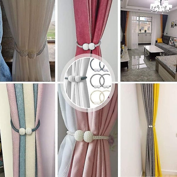 Curtain Tiebacks Tiebackscurtain Tieback Magnetic Curtain Tie Pearl Curtain Fabr Carousel 5