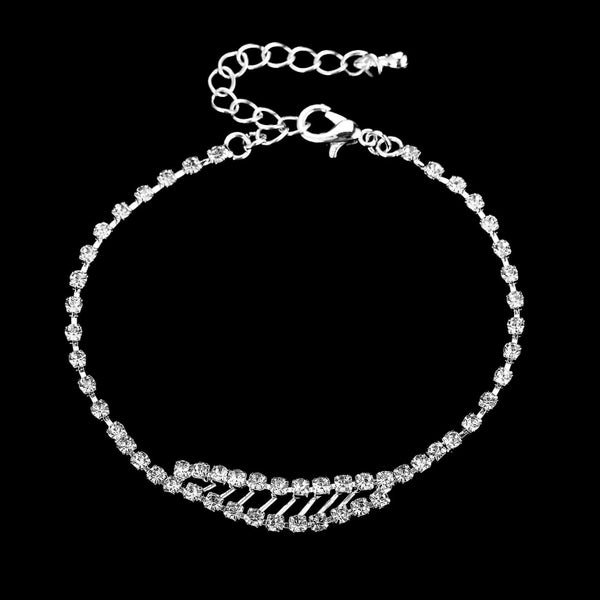 Bridal Wedding Jewellery Set Silver Sparkly Rhinestone Necklace Bracelet Earring Carousel 2