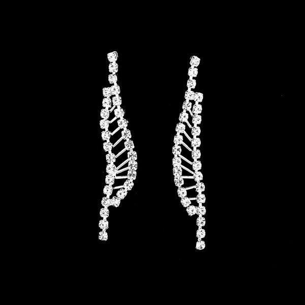 Bridal Wedding Jewellery Set Silver Sparkly Rhinestone Necklace Bracelet Earring Carousel 4