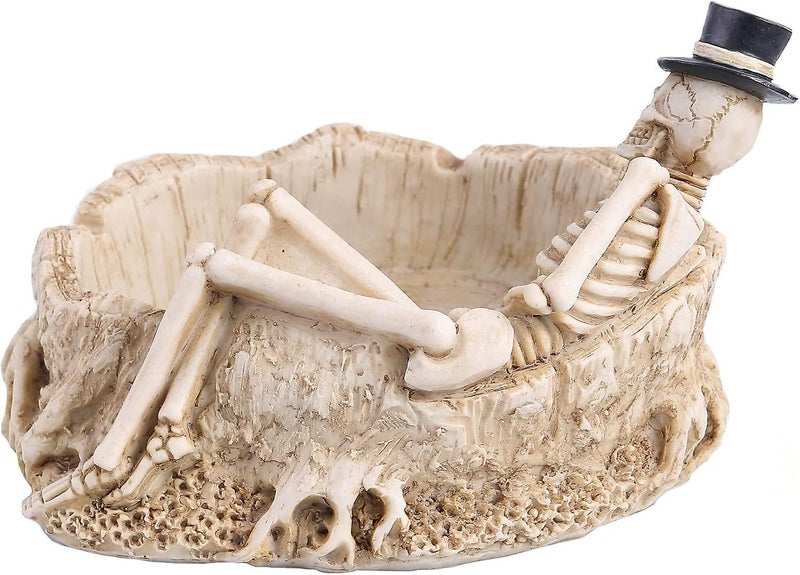 Cool Ashtrays For Cigarettes, Halloween Resin Skull For Weed Funny Spooky Smoker Carousel 2