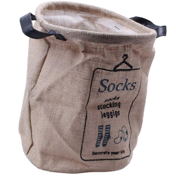 Cotton Linen Laundry Hamper Bag Washing Clothes Organizer Basket Bin Storage 1pc Carousel 1