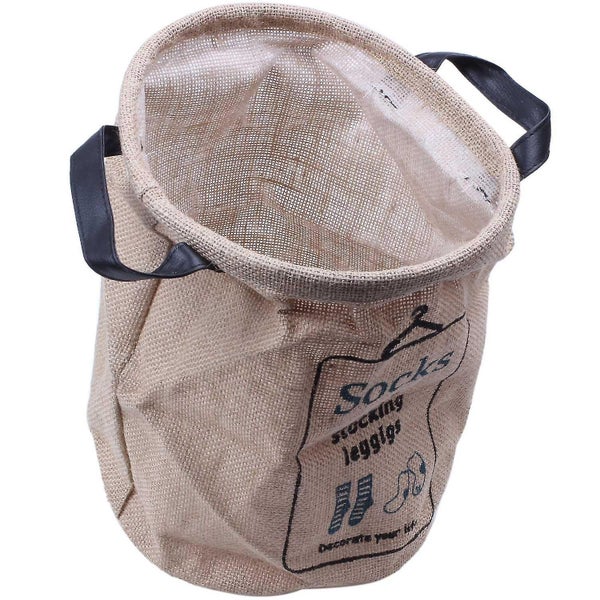 Cotton Linen Laundry Hamper Bag Washing Clothes Organizer Basket Bin Storage 1pc Carousel 2