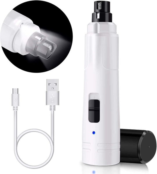 Dog Nail Grinder With Led Light - Upgraded 2-speed Electric Pet Nail Trimmer Pow Carousel 1