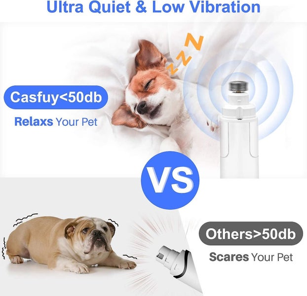 Dog Nail Grinder With Led Light - Upgraded 2-speed Electric Pet Nail Trimmer Pow Carousel 4