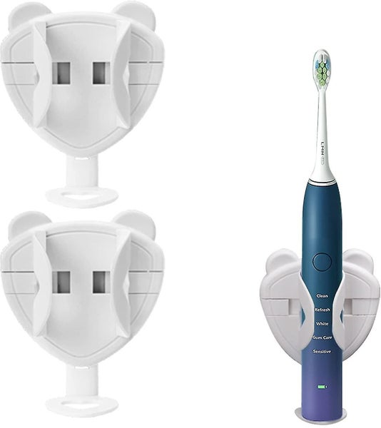 Electric Toothbrush Holder Bathroom Organizer,2pcs Wall Mounted Bathroom Counter Carousel 1