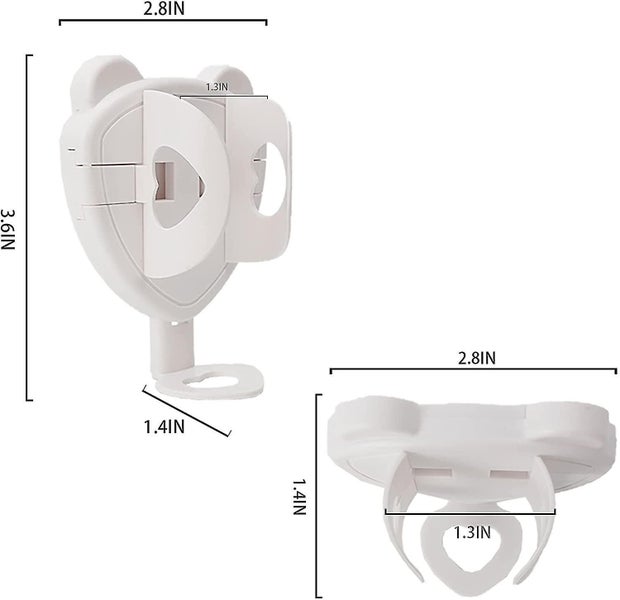 Electric Toothbrush Holder Bathroom Organizer,2pcs Wall Mounted Bathroom Counter Carousel 2