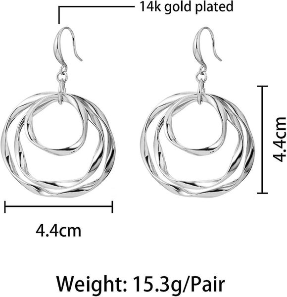 Dangle Earrings For Women Fashion Circle Hypoallergenic Earrings Jewelry Gift Carousel 2