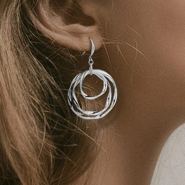 Dangle Earrings For Women Fashion Circle Hypoallergenic Earrings Jewelry Gift Carousel 5