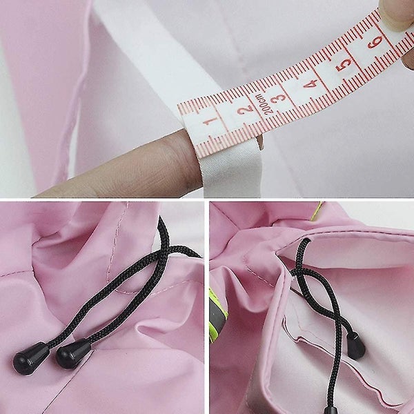 Dog Raincoat Reflective Pet Hoodies For Large/medium/small Dog Mz058 (l, Pink) Carousel 4