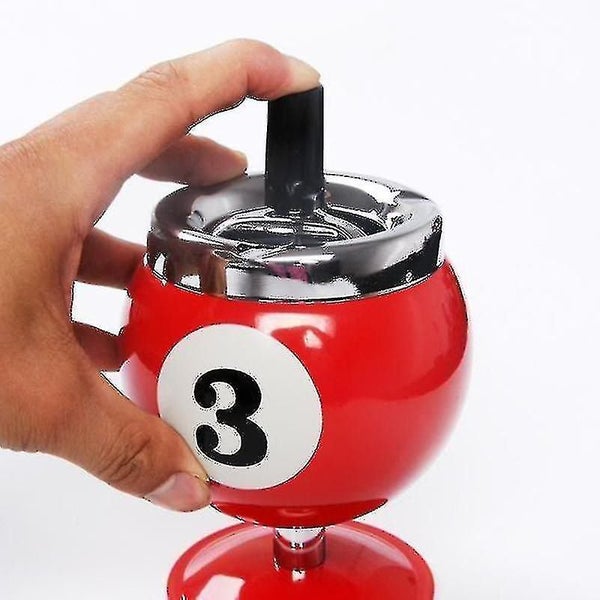 Creative Push Down Cigarette Ashtray Billiards Ball Ashtray Metal Smoking Ash Tr Carousel 2