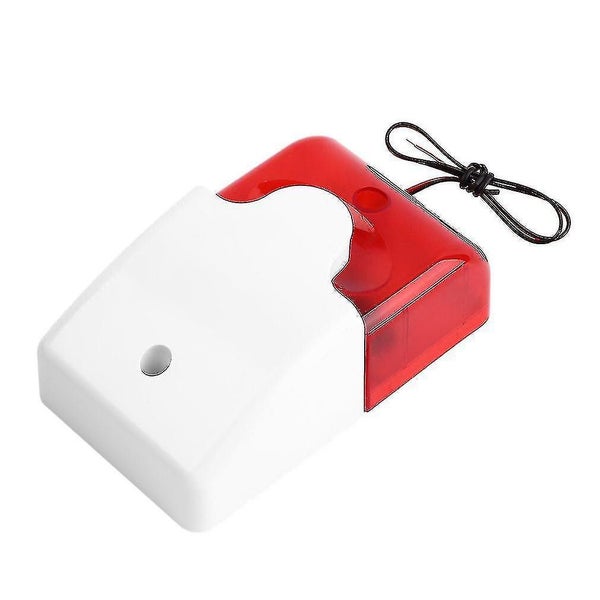 Durable 12v Wired Sound Alarm Strobe Flashing Light Siren Home Security,1pcs,red Carousel 2