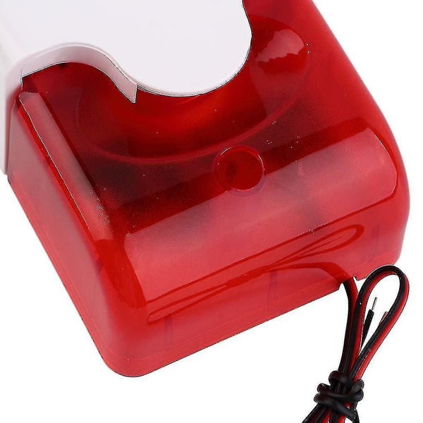 Durable 12v Wired Sound Alarm Strobe Flashing Light Siren Home Security,1pcs,red Carousel 5
