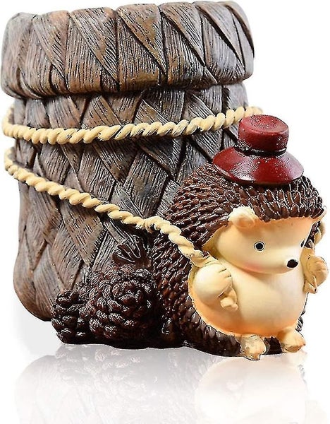 Cute Hedgehog Desk Pen Pencil Toothbrush Holder Resin - Work Carousel 1