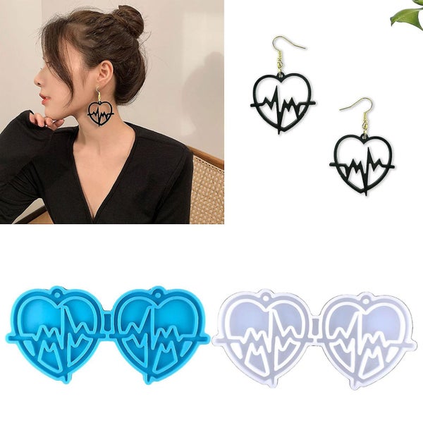 Epoxy Love Mold Silicone Earrings Mold Handmade Fashion Jewelry Resin Molds Carousel 2