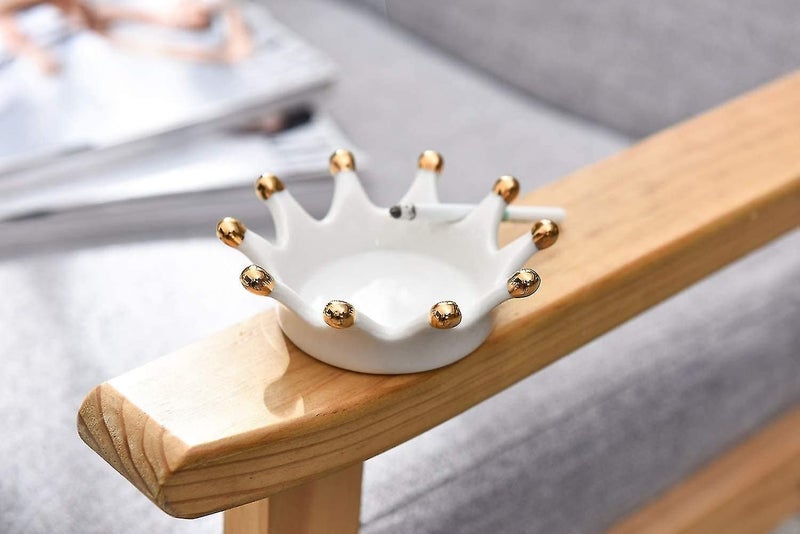Crown Cigarette Ashtray Indoor Or Outdoor Use Ceramic Ash Holder Carousel 2