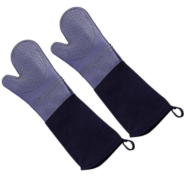Extra Long Silicone Oven Mitts -heat Resistant Mitts, Non-slip Professional Cook Carousel 1