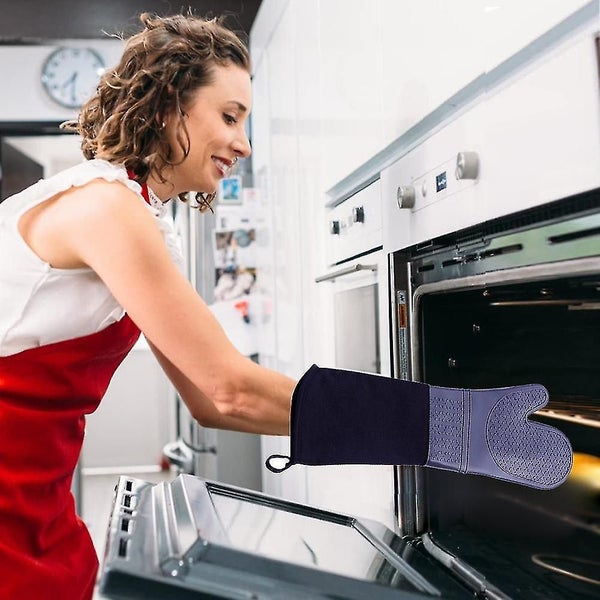 Extra Long Silicone Oven Mitts -heat Resistant Mitts, Non-slip Professional Cook Carousel 4