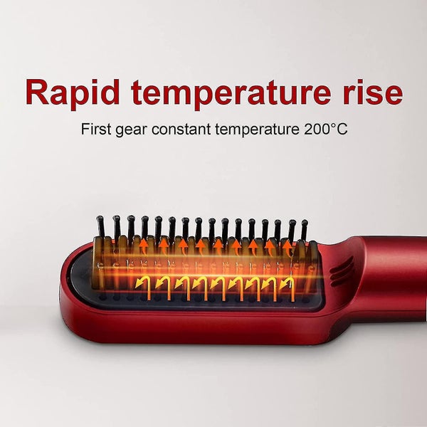 Hair Straightener Brush Hair Straightening Iron With Built-in Comb, Anti-scald F Carousel 4