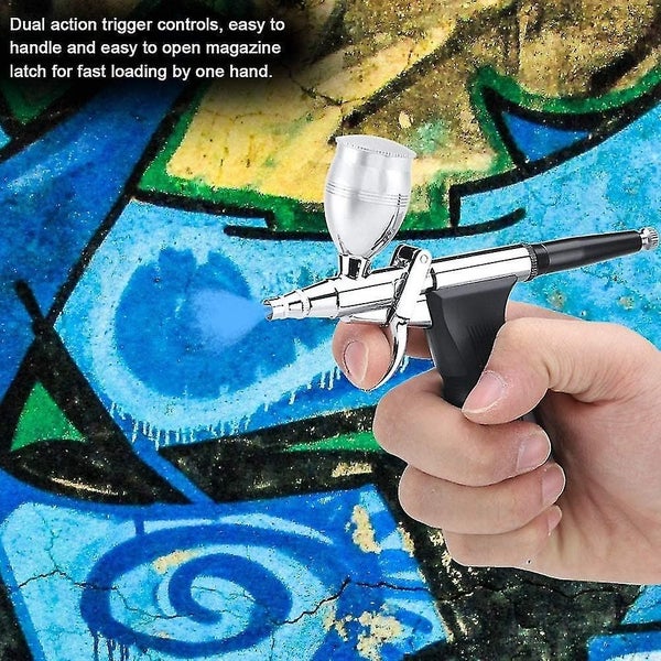 Feed Double Action Trigger Controlled Airbrush Metal Spray Guns Paint Airbrushes62998327334401111
