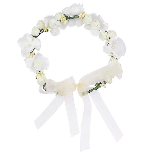 Hair Wreath Bridal Headpiece Simulation Floral Crown Flower Headband Garland For Carousel 1