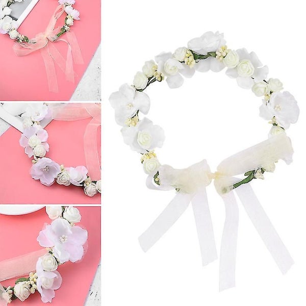 Hair Wreath Bridal Headpiece Simulation Floral Crown Flower Headband Garland For Carousel 3