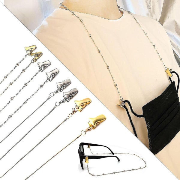 Face Cover Hanging Cord Necklace Face Cover Glasses Holder Adjustable Chain Hang Carousel 5