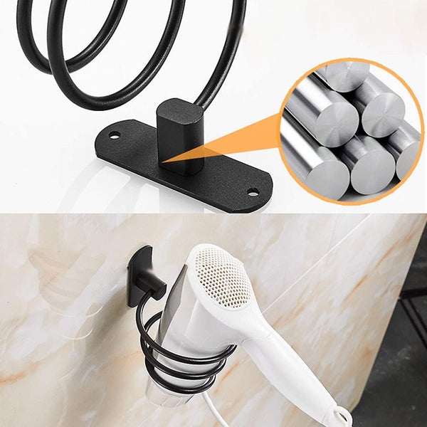 Hair Dryer Standing Rack Free Punching Wall Hanging Bracket Toilet Multi -functi Carousel 5