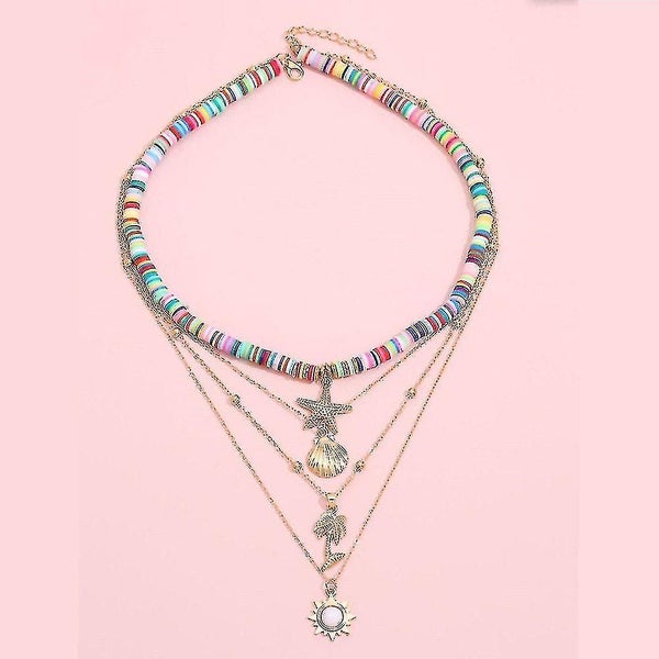 Golden Thin Chain Women Pendant Necklaces Shell Necklace New Jewelry Accessories Carousel 2