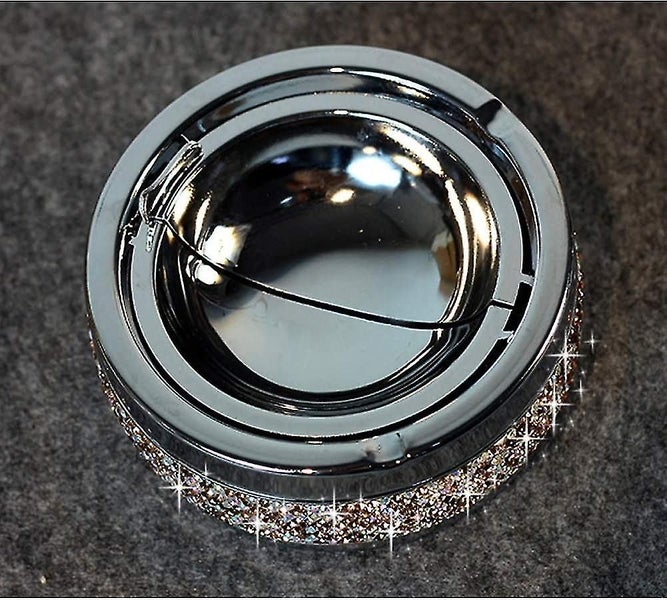Firm Ashtray, Stainless Steel Portable Ashtrays For Cigarettes Rhinestone Cigare Carousel 4