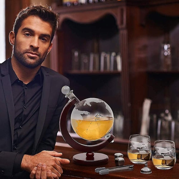 Handcrafted Glass Sailing Ship Whiskey Decanter Alcohol Decanter Carousel 2