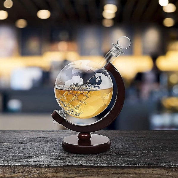 Handcrafted Glass Sailing Ship Whiskey Decanter Alcohol Decanter Carousel 4