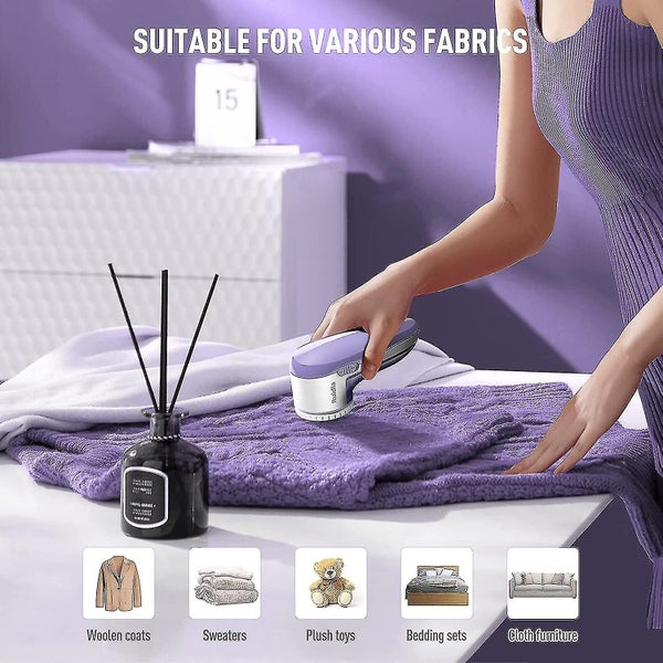 Fabric Shaver Defuzzer, Electric Lint Remover, Rechargeable Sweater Shaver With Carousel 5