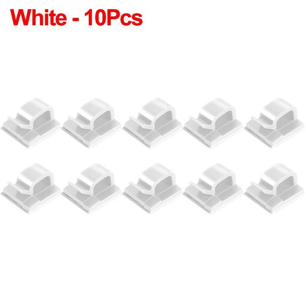 50Pcs Cable Organizer Clips Self Adhesive Desk Wire Management Holder Carousel 1