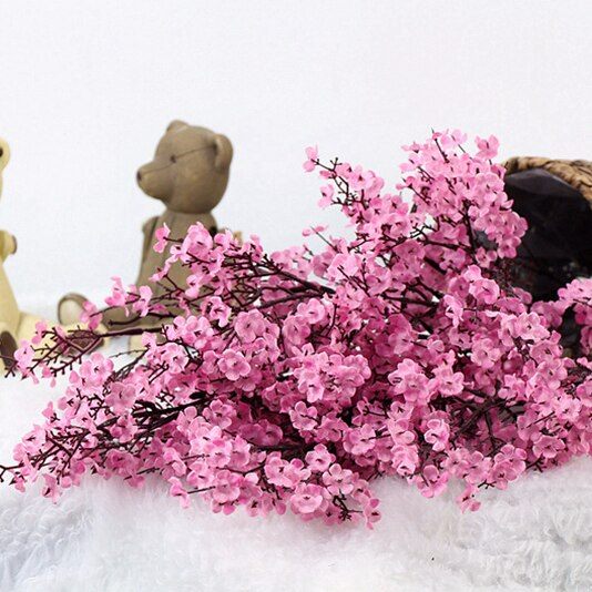 Gypsophila Artificial Flowers Branch High Quality Cherry Fake Plants Carousel 1