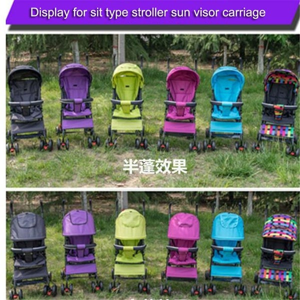 Baby Stroller Sunshield Shade Protection Hood Canopy Cover Prams Carousel 7