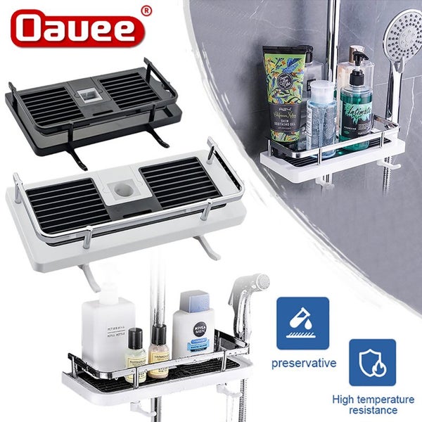 Shower Storage Rack Bathroom Organizer Shelf Shampoo Tray Stand No Carousel 2