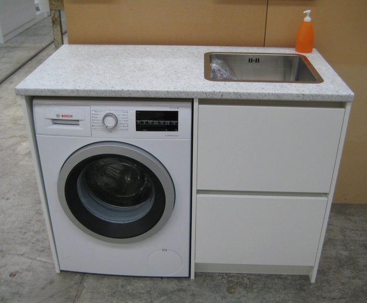 Tub unit with Drawers & 1200 Benchtop for Front Loader Carousel 1