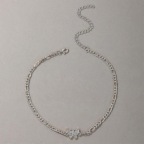 Ladies Necklace Diamond Butterfly Single Layer Clavicle Chain Metal Chain Carousel 2