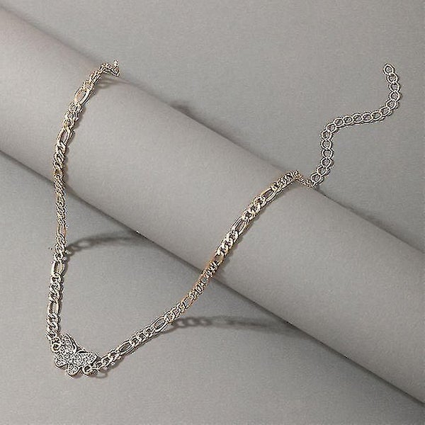 Ladies Necklace Diamond Butterfly Single Layer Clavicle Chain Metal Chain Carousel 3