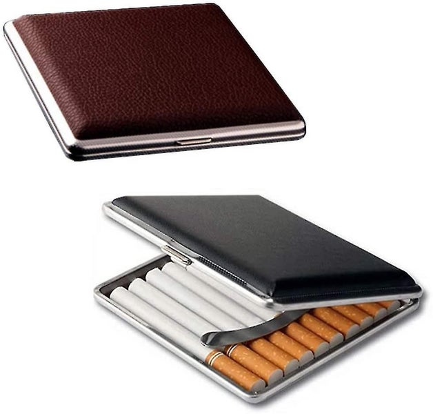 Men's Cigarette Case Gift Leather Cigarette Case 20 Cigarette Case Metal Cigaret Carousel 2
