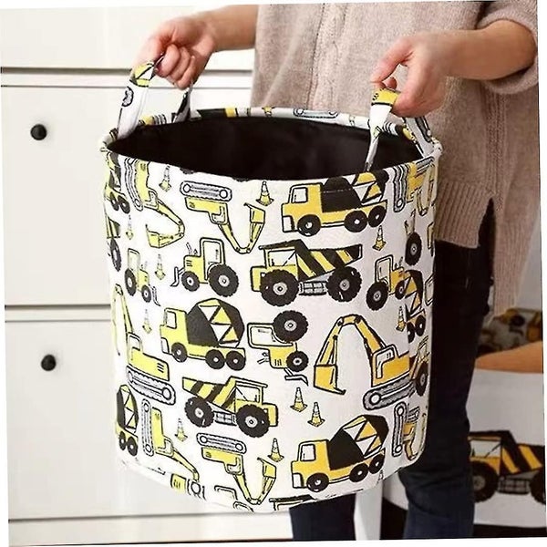 Large Sized Laundry Hamper Waterproof Canvas Bucket Clothing Laundry Basket With Carousel 5