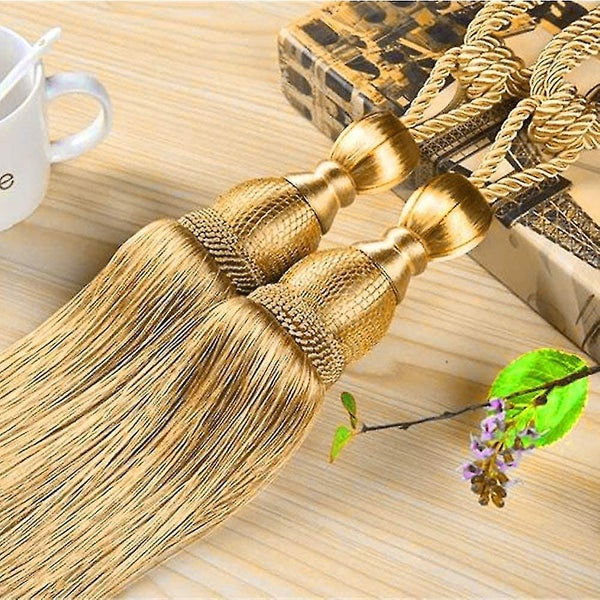 Home Curtain Tieback, Curtain Clips Rope Tie Band, Tassel Tie Curtain Holder Tas Carousel 2