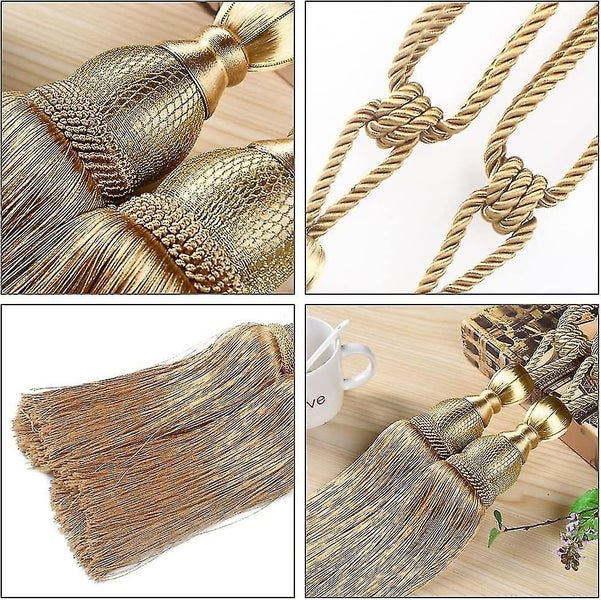 Home Curtain Tieback, Curtain Clips Rope Tie Band, Tassel Tie Curtain Holder Tas Carousel 4