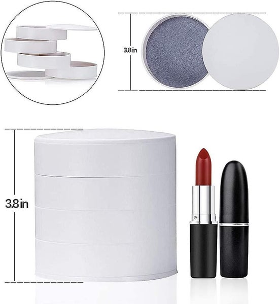 Jewelry Organizer, Small Jewelry Storage Box Earring Holder For Women, 4-layer R Carousel 2