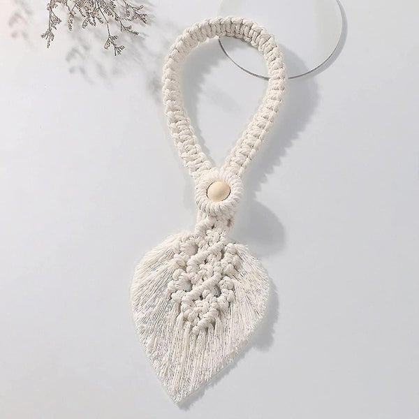 Leaf Tassels Curtain Tiebacks, Bohemian Tassel Tieback Hand-woven Cotton Curtain Carousel 4