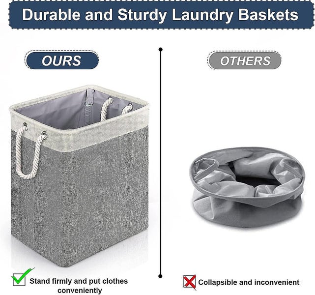 Laundry Baskets 2 Pack Laundry Hamper Large Clothes Hamper 20" Height Tall Baske Carousel 5