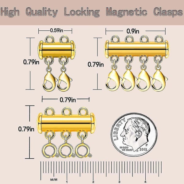 Layered Necklace Spacer Clasp, Magnetic Slide Clasp, Necklace Connector, Multi S Carousel 2