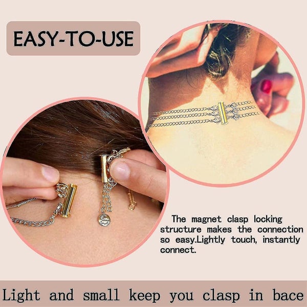 Layered Necklace Spacer Clasp, Magnetic Slide Clasp, Necklace Connector, Multi S Carousel 3